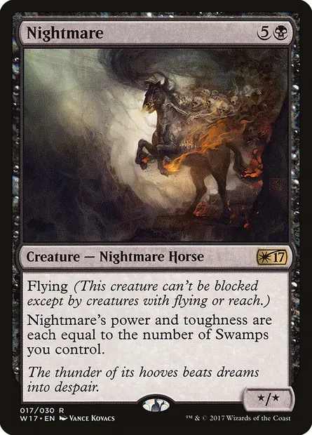 Nightmare, Magic card W17 17 — Welcome Deck 2017 set