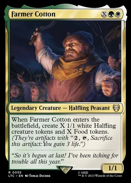 Farmer Cotton, Magic card LTC 55 — Tales of Middle-earth Commander set