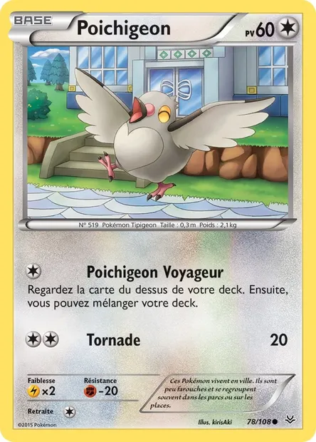 Poichigeon, carte Pokémon ROS 78 — extension Ciel Rugissant