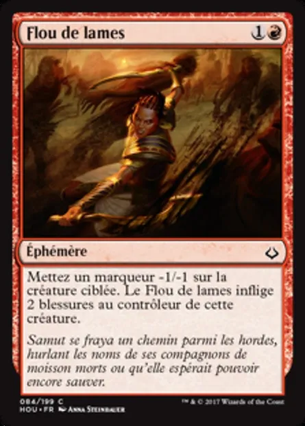 Flou de lames, carte Magic HOU 84 — extension L’âge de la destruction