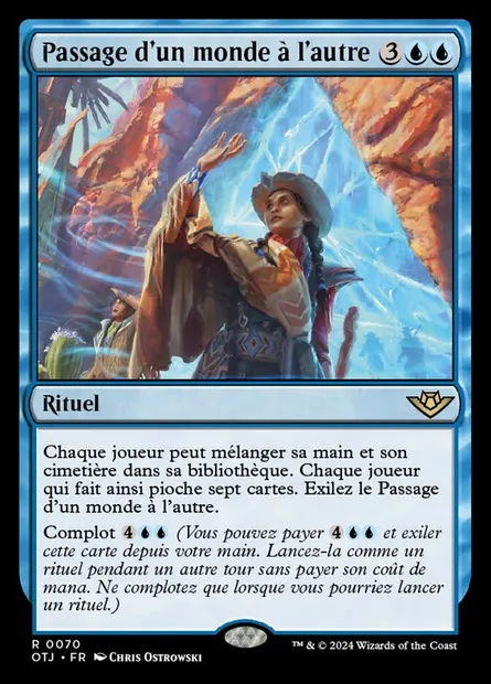 Passage d'un monde à l'autre, carte Magic OTJ 70 — extension Outlaws of Thunder Junction