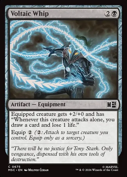 Voltaic Whip, Magic card MSC 675 — Marvel Super Heroes Commander set