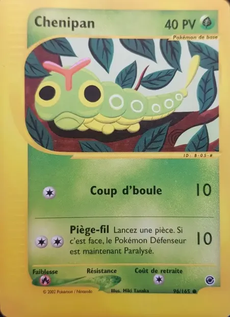 Chenipan, carte Pokémon EX 96 — extension Expedition