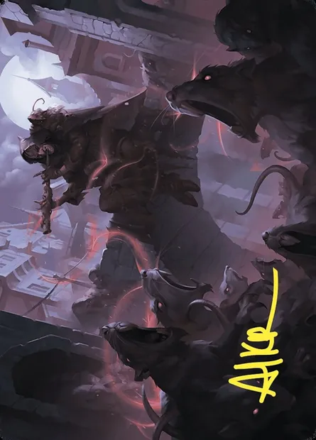 Gnawing Crescendo // Gnawing Crescendo, Magic card AWOE 17 — Wilds of Eldraine Art Series set