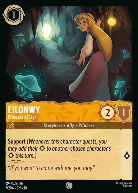 Eilonwy - Princess of Llyr, Disney Lorcana card CH10-007 — Whispers in the Well set