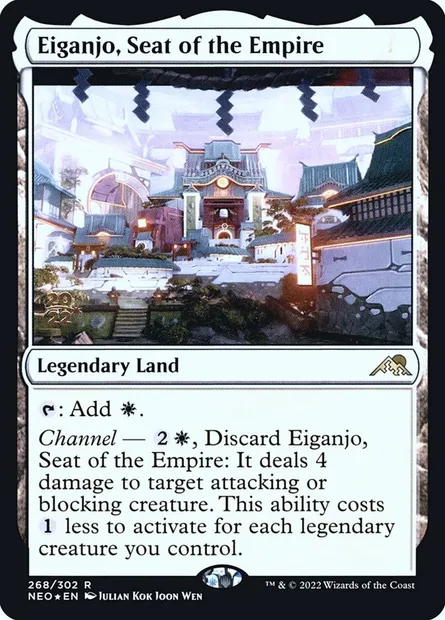 Eiganjo, siège de l'Empire, carte Magic PNEO 268s — extension Kamigawa: Neon Dynasty Promos