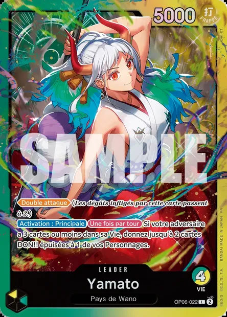 Yamato, carte One Piece OP06-022 — extension ONE PIECE CARD THE BEST