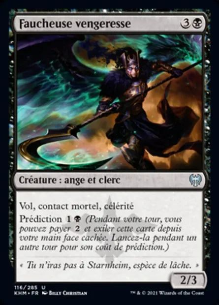 Faucheuse vengeresse, carte Magic KHM 116 — extension Kaldheim