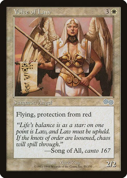 Voice of Law, Magic card USG 55 — Urza's Saga set