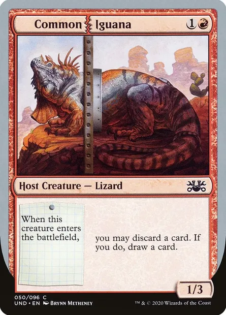 Common Iguana, carte Magic UND 50 — extension Unsanctioned