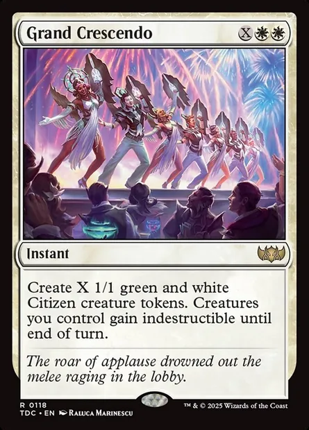 Grand Crescendo, Magic card TDC 118 — Tarkir: Dragonstorm Commander set