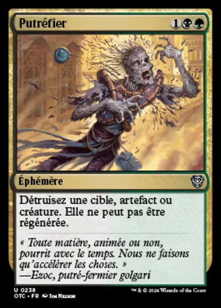 Putréfier, carte Magic OTC 238 — extension Outlaws of Thunder Junction Commander