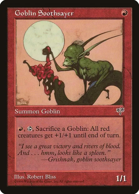 Goblin Soothsayer, Magic card MIR 179 — Mirage set