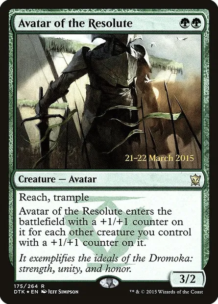 Avatar des déterminés, carte Magic PDTK 175s — extension Dragons of Tarkir Promos