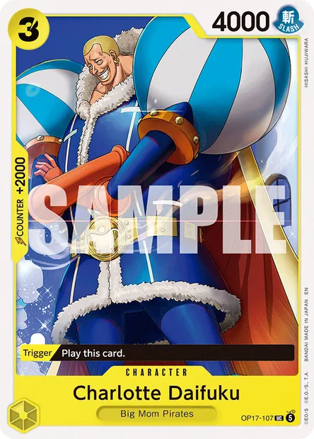Charlotte Daifuku, One Piece card OP17-107 — THE WORLD’S STRONGEST WARRIORS set