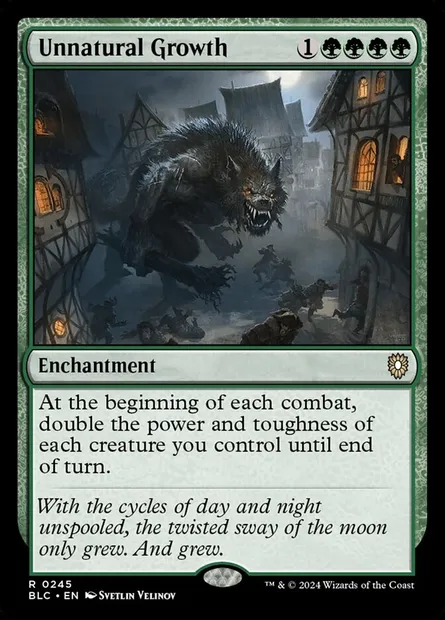 Unnatural Growth, Magic card BLC 245 — Bloomburrow Commander set