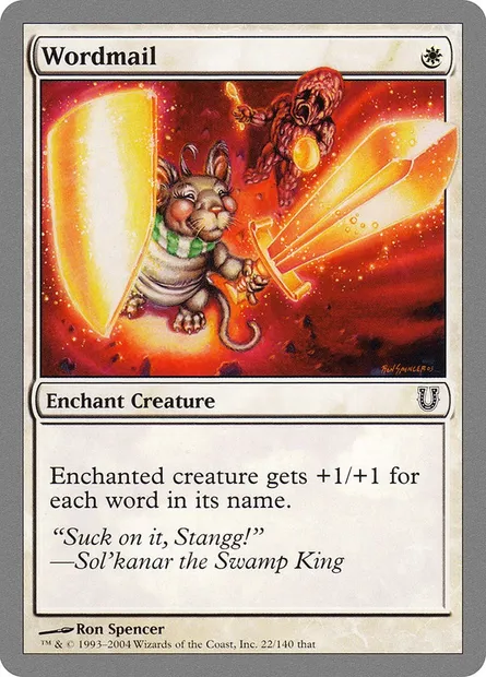 Wordmail, carte Magic UNH 22 — extension Unhinged