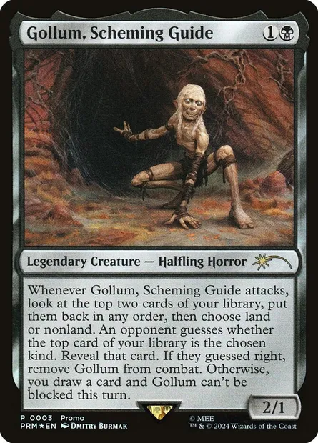 Gollum, Scheming Guide, Magic card PLTC 3 — Tales of Middle-earth Deluxe Commander Kit set