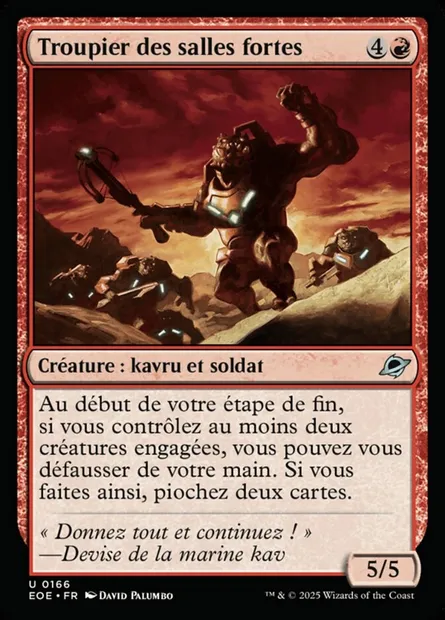 Troupier des salles fortes, carte Magic EOE 166 — extension Edge of Eternities