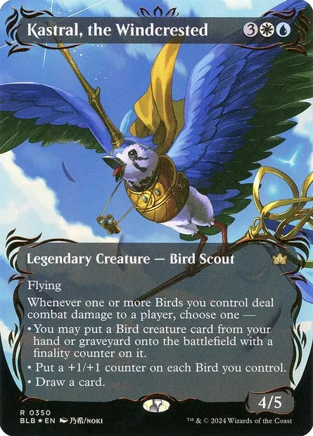 Kastral, the Windcrested, Magic card BLB 350 — Bloomburrow set