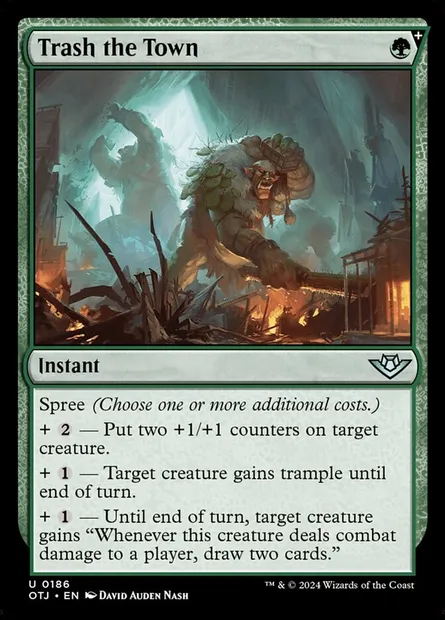 Trash the Town, Magic card OTJ 186 — Outlaws of Thunder Junction set