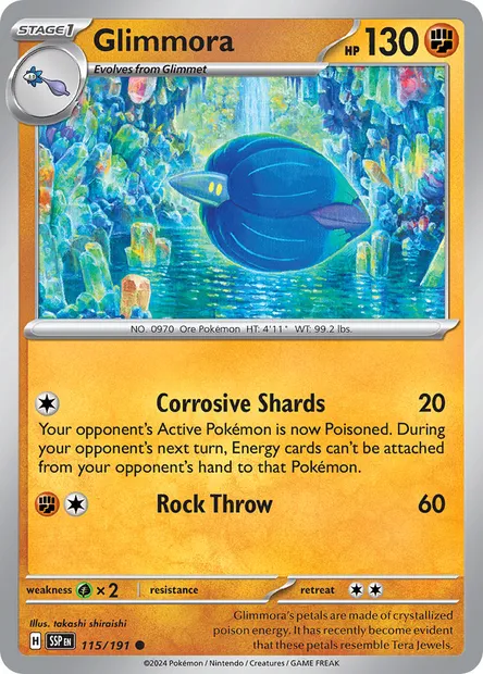 Glimmora, Pokémon card SSP 115 — Surging Sparks set