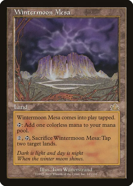 Wintermoon Mesa, Magic card PCY 143 — Prophecy set