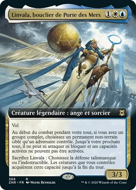 Linvala, bouclier de Porte des Mers, carte Magic ZNR 368 — extension Renaissance de Zendikar