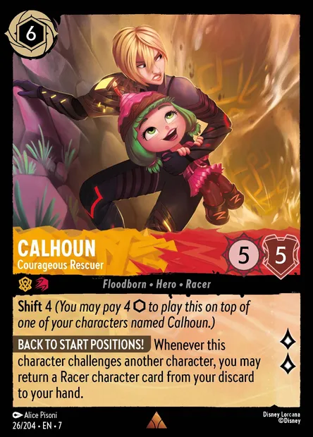 Calhoun - Courageous Rescuer, Disney Lorcana card CH7-026 — Archazia's Island set