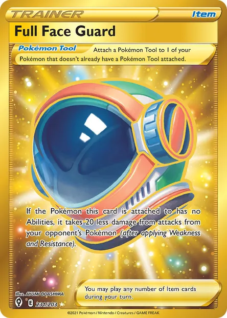 Full Face Guard, Pokémon card EVS 231 — Evolving Skies set