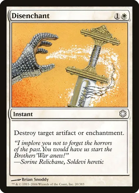 Disenchant, Magic card CST 20 — Coldsnap Theme Decks set