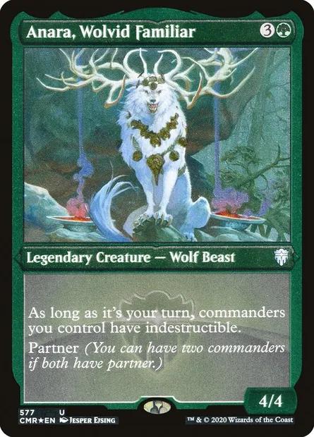Anara, Wolvid Familiar, Magic card CMR 577 — Commander Legends set