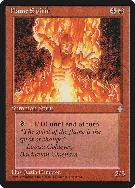 Flame Spirit, Magic card ICE 184 — Ice Age set