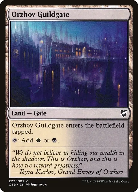 Orzhov Guildgate, Magic card C18 272 — Commander 2018 set
