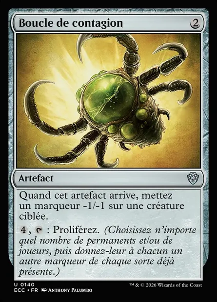 Boucle de contagion, carte Magic ECC 140 — extension Lorwyn Eclipsed Commander