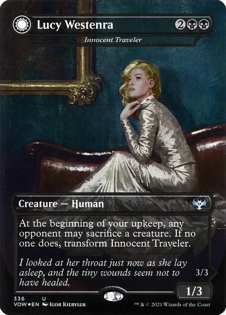 Innocent Traveler // Malicious Invader, Magic card VOW 336 — Innistrad: Crimson Vow set