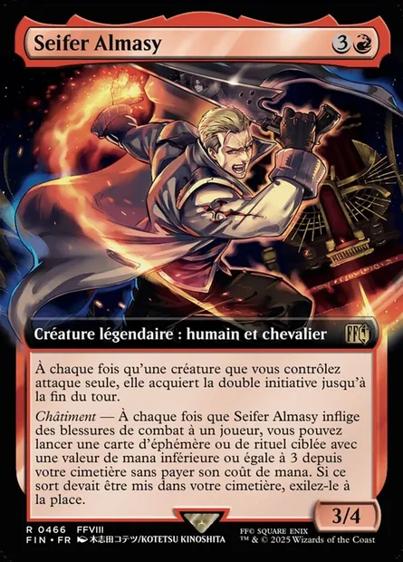 Seifer Almasy, carte Magic FIN 466 — extension Final Fantasy