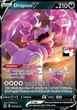 Drascore V, carte Pokémon PPS 118 — extension Play! Pokémon Prize Pack Series