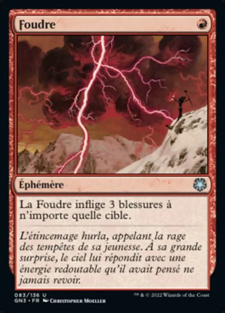 Foudre, carte Magic GN3 83 — extension Game Night: Free-for-All