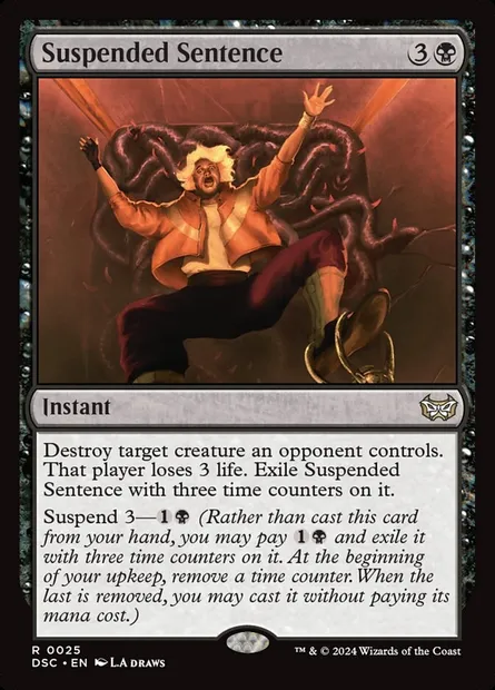 Suspended Sentence, Magic card DSC 25 — Duskmourn: House of Horror Commander set