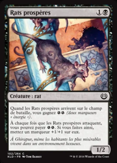 Rats prospères, carte Magic KLD 102 — extension Kaladesh
