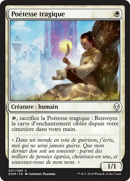 Poétesse tragique, carte Magic DOM 37 — extension Dominaria