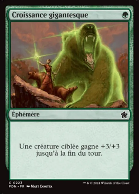 Croissance gigantesque, carte Magic FDN 223 — extension Foundations