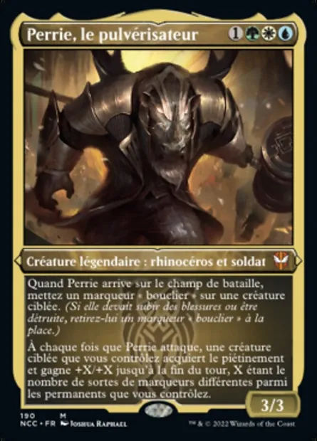 Perrie, le pulvérisateur, carte Magic NCC 190 — extension New Capenna Commander