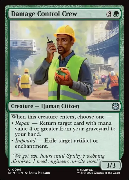 Damage Control Crew, Magic card SPM 99 — Marvel's Spider-Man set