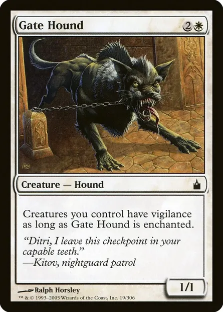 Gate Hound, Magic card RAV 19 — Ravnica: City of Guilds set