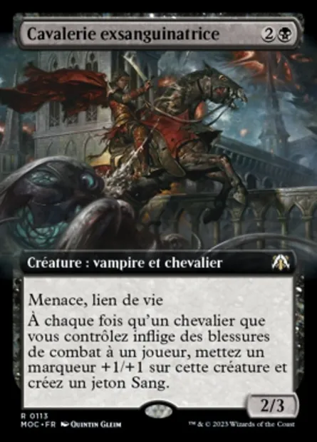 Cavalerie exsanguinatrice, carte Magic MOC 113 — extension March of the Machine Commander