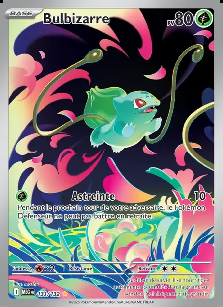 Bulbizarre, carte Pokémon MEG 133 — extension Méga-Évolution