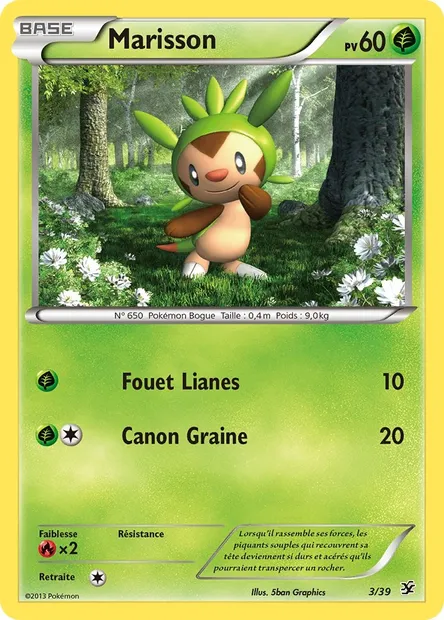 Marisson, carte Pokémon KSS 3 — extension Bienvenue à Kalos