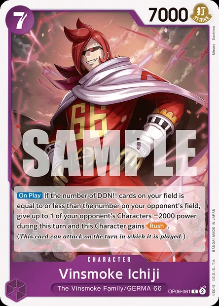 Ichiji Vinsmoke, carte One Piece OP06-061 — extension ONE PIECE CARD THE BEST